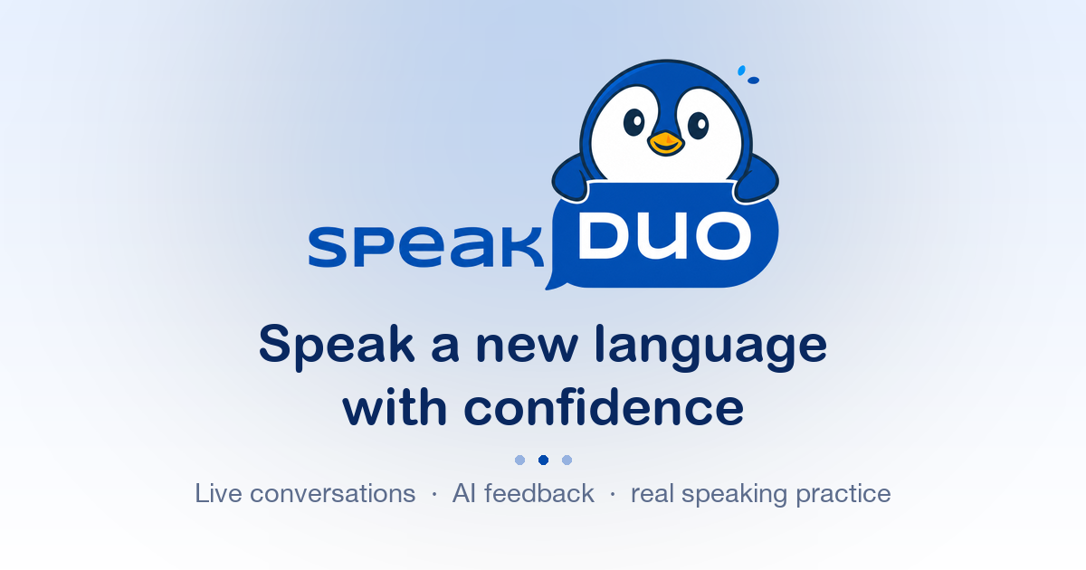 SpeakDuo — build a daily speaking streak